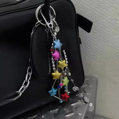 Romantic Heart & Stars Keychain