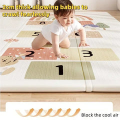 Foldable Waterproof Baby Play Mat – Double-Sided Foam
