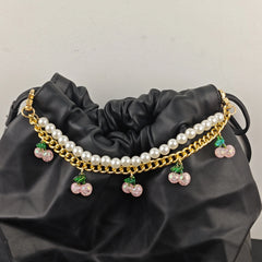 Pearl & Cherry Bag Pendant