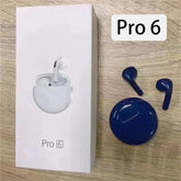 Pro 6 TWS Wireless Earbuds – Deep Bass & Clear Sound