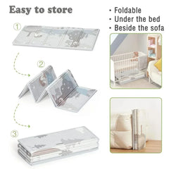 Foldable Waterproof Baby Play Mat – Double-Sided Foam