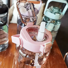 2L Straw Sports Water Bottle