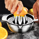 Manual Citrus Juicer – Portable Stainless Steel Squeezer