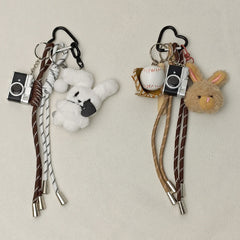Cartoon Plush Pet Keychain