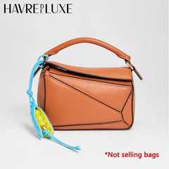 Cowhide Pea Pod Bag Charm