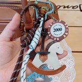 Braided Leather Bag Charm