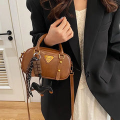 Dachshund Leather Keychain