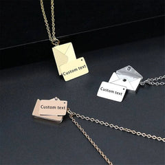 Envelope Locket Necklace – Secret Message Pendant