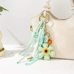 Leather Sunflower Bag Charm