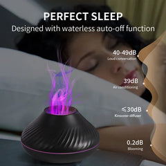 KINSCOTER Volcanic Aroma Diffuser – Essential Oil & Flame Lamp