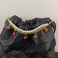 Pearl & Cherry Bag Pendant
