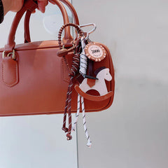 Braided Leather Bag Charm