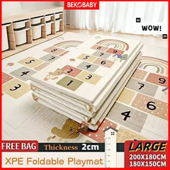 Foldable Waterproof Baby Play Mat – Double-Sided Foam