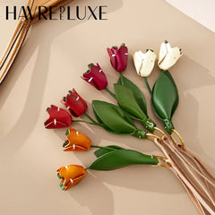 Cowhide Tulip Flower Charm