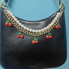 Pearl & Cherry Bag Pendant