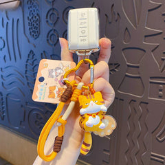 Wagging Cat Resin Keyring