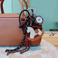Braided Leather Bag Charm