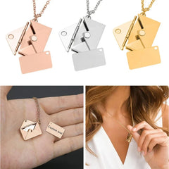 Envelope Locket Necklace – Secret Message Pendant