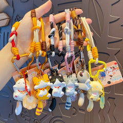 Wagging Cat Resin Keyring