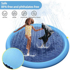 Inflatable Pet Splash Pool – 170cm Outdoor Cooling Mat