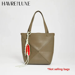 Cowhide Pea Pod Bag Charm