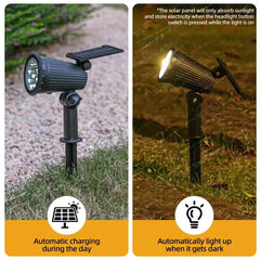 9-LED Solar Outdoor Spotlight